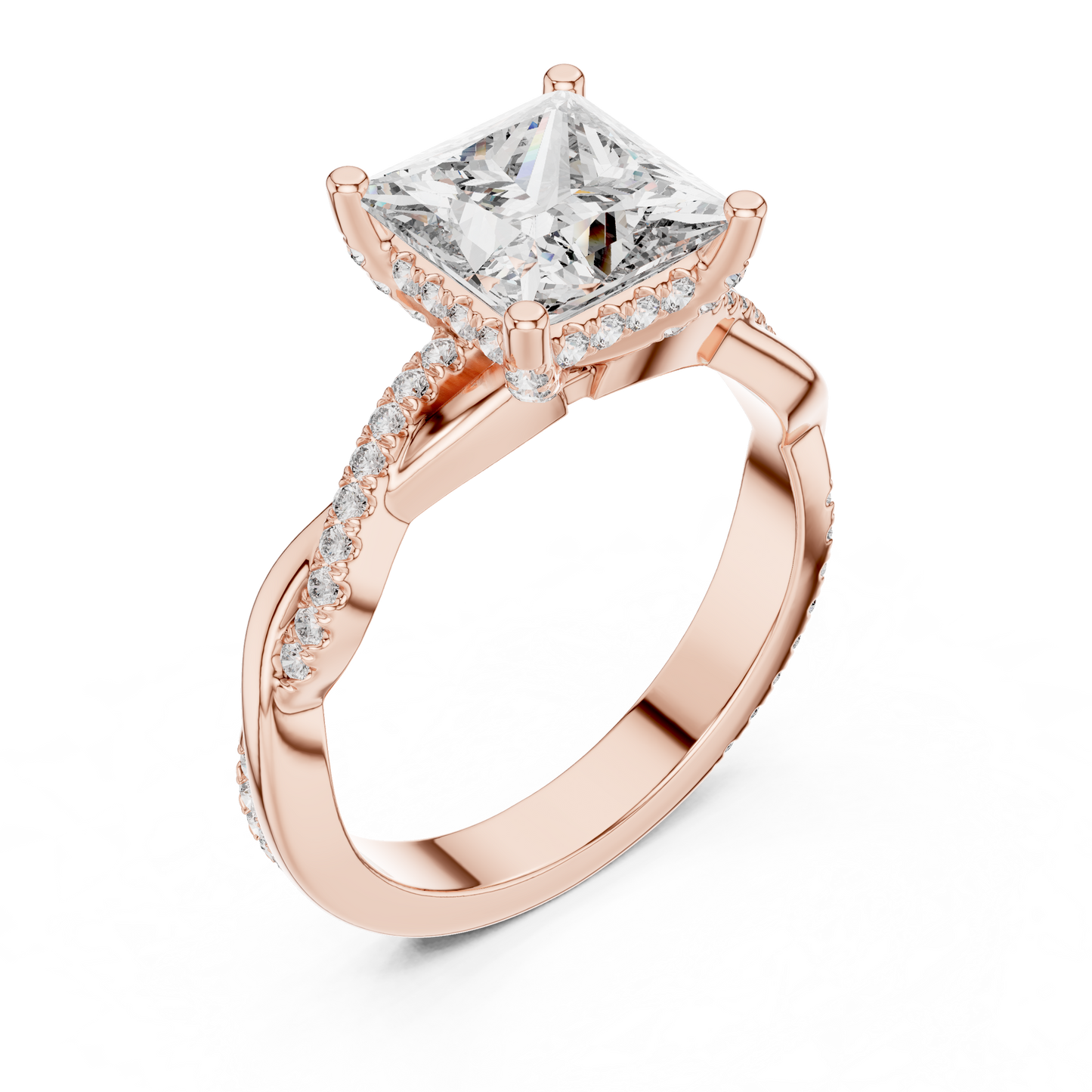 Mixed Shape Lab Grown Diamond Halo Ring