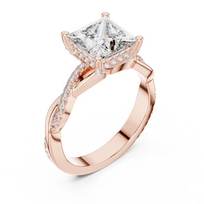 Mixed Shape Lab Grown Diamond Halo Ring