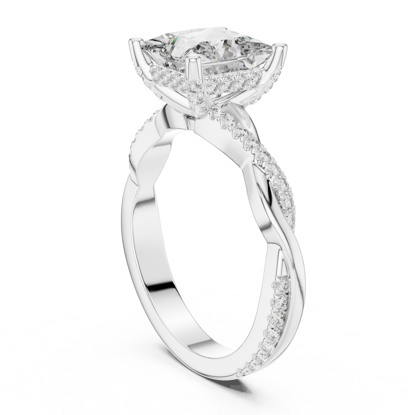 Mixed Shape Lab Grown Diamond Halo Ring