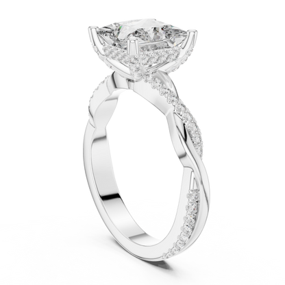 Mixed Shape Lab Grown Diamond Halo Ring