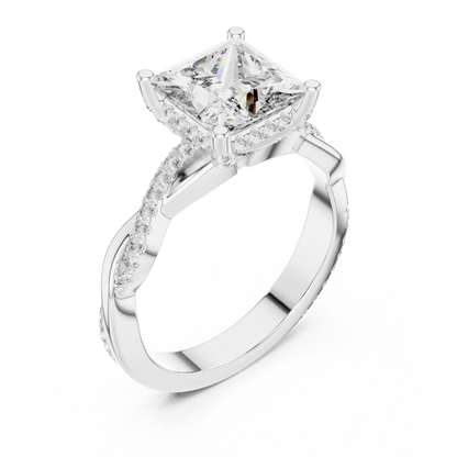 Mixed Shape Lab Grown Diamond Halo Ring