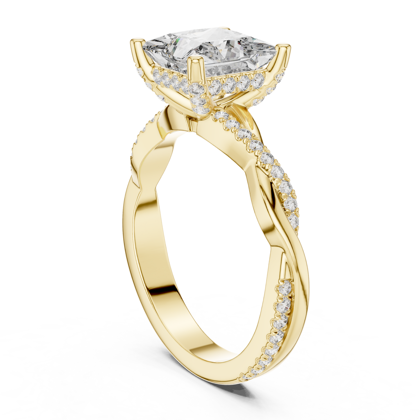 Mixed Shape Lab Grown Diamond Halo Ring