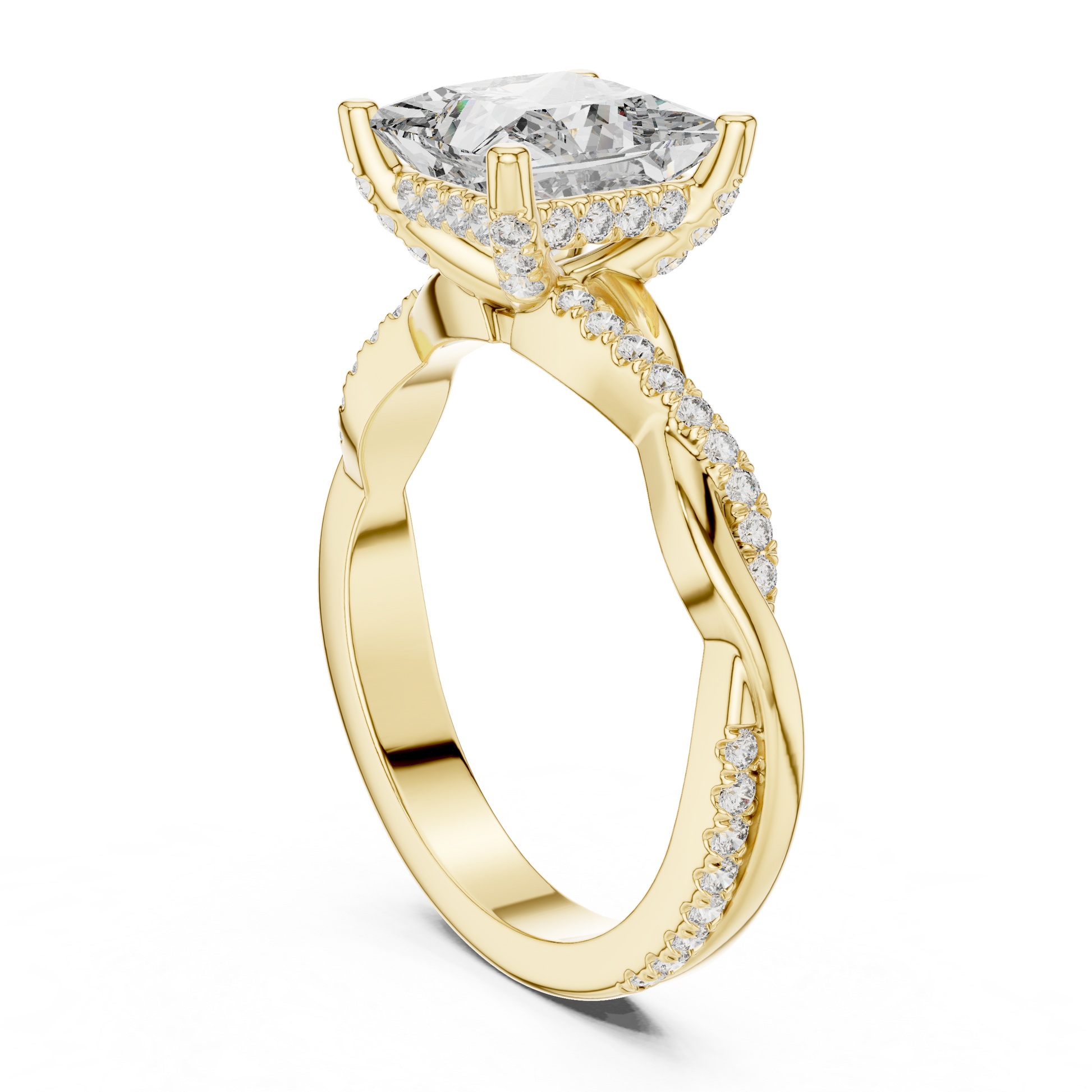 Mixed Shape Lab Grown Diamond Halo Ring
