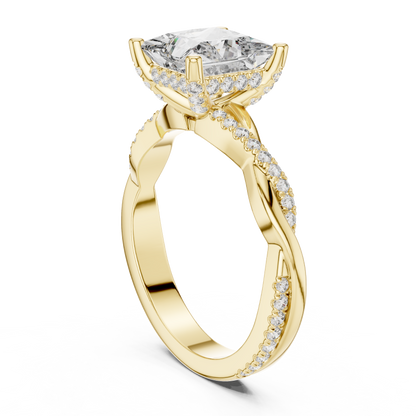 Mixed Shape Lab Grown Diamond Halo Ring