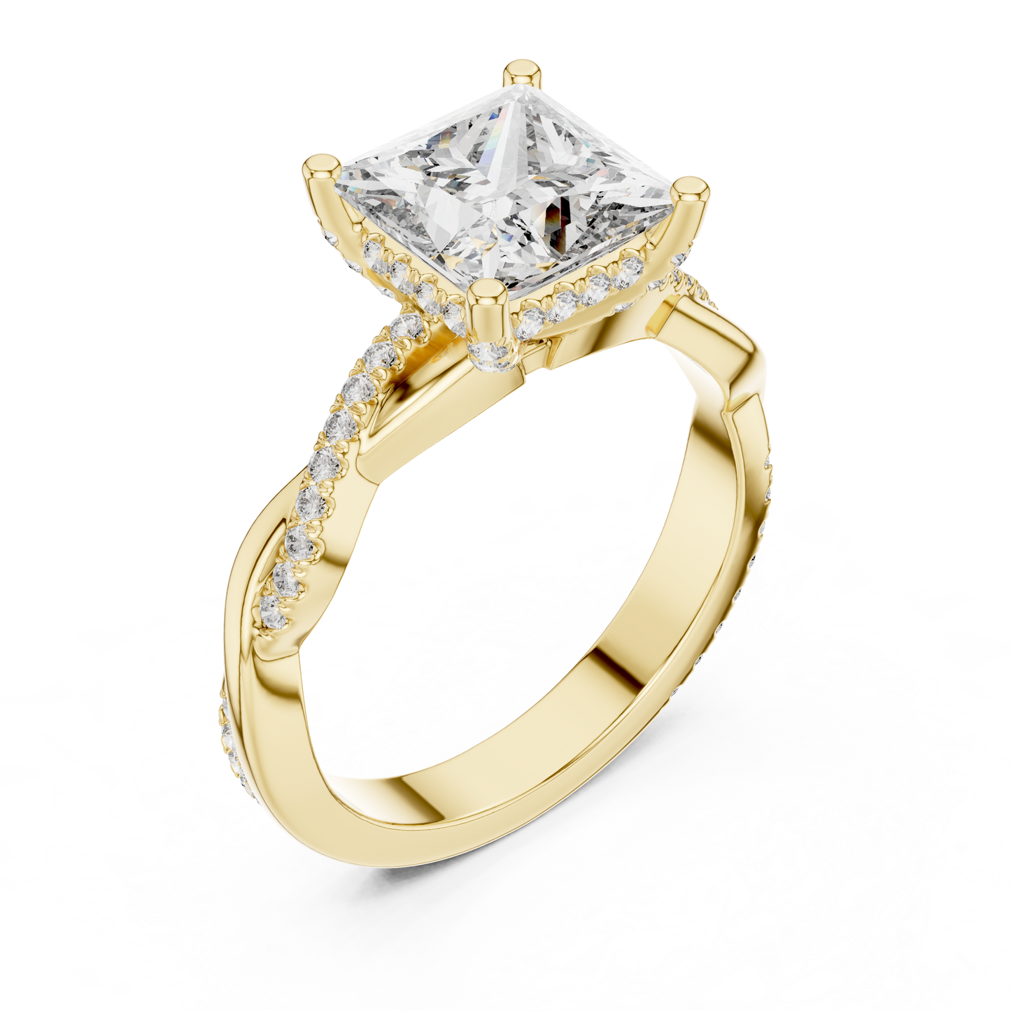 Mixed Shape Lab Grown Diamond Halo Ring