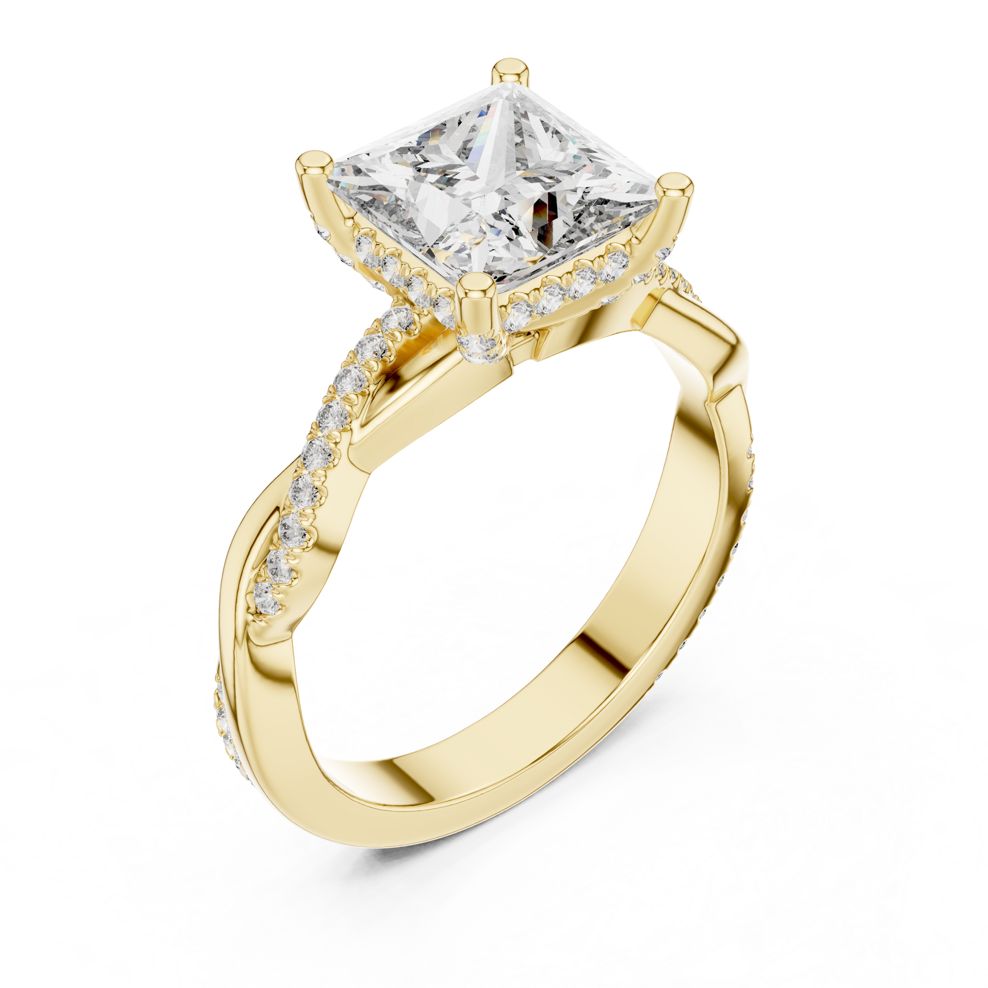 Mixed Shape Lab Grown Diamond Halo Ring