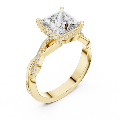 Mixed Shape Lab Grown Diamond Halo Ring