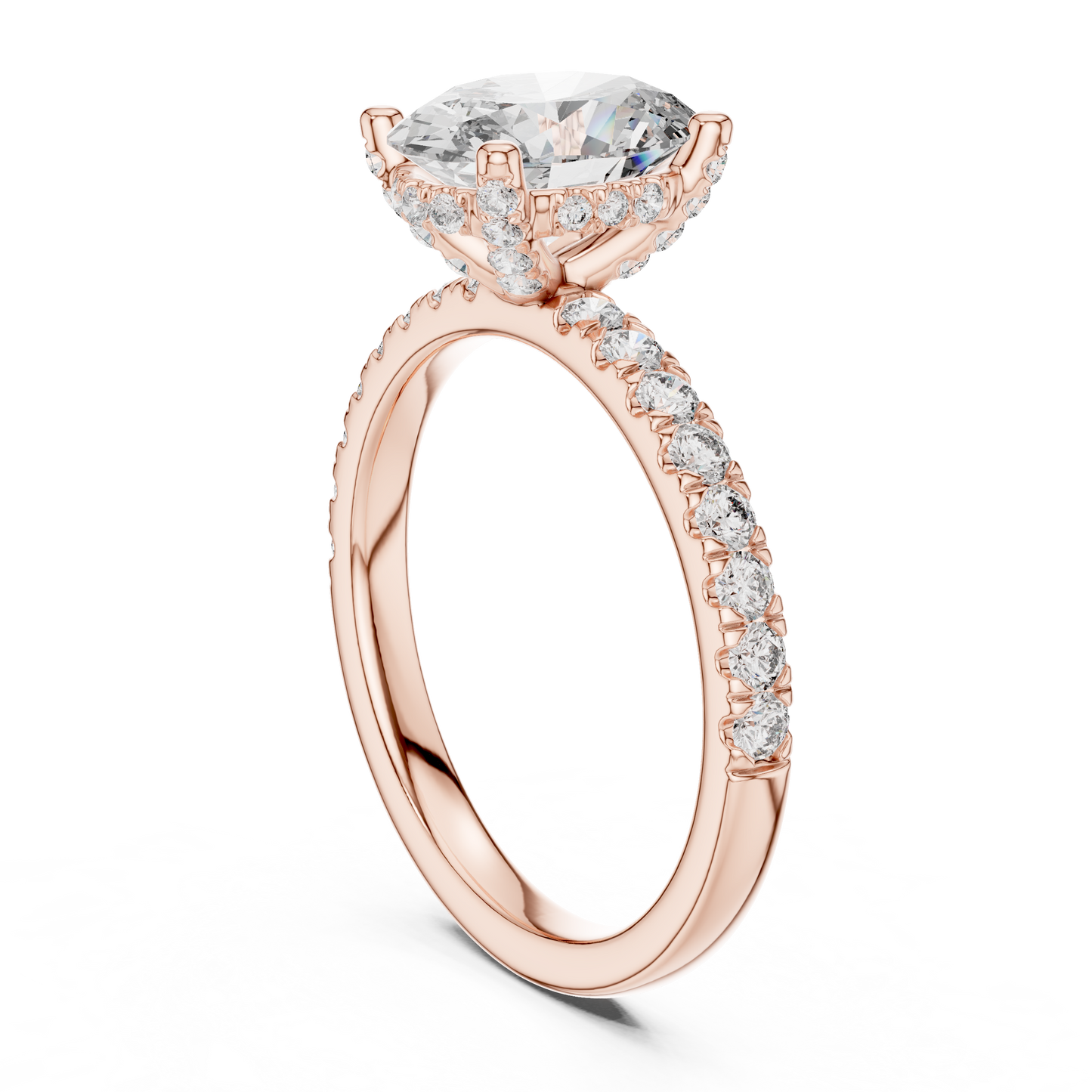 Round Halo Lab Grown Diamond Ring