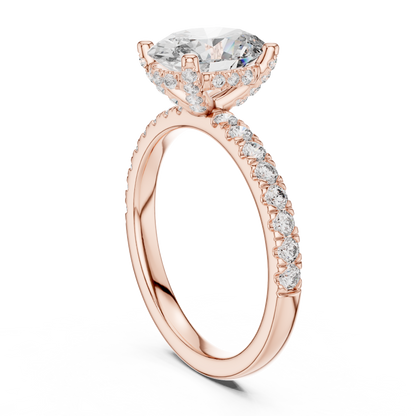 Round Halo Lab Grown Diamond Ring