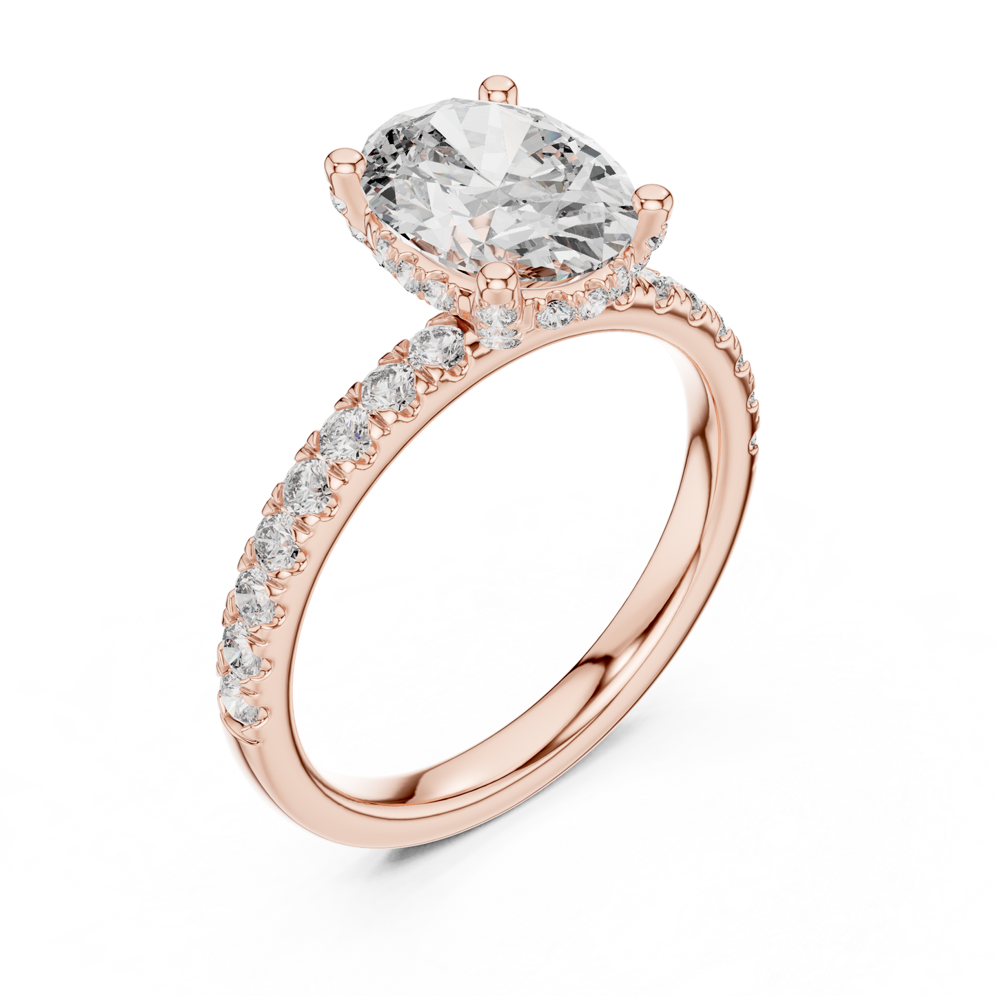 Round Halo Lab Grown Diamond Ring