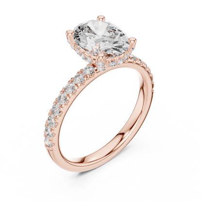 Round Halo Lab Grown Diamond Ring