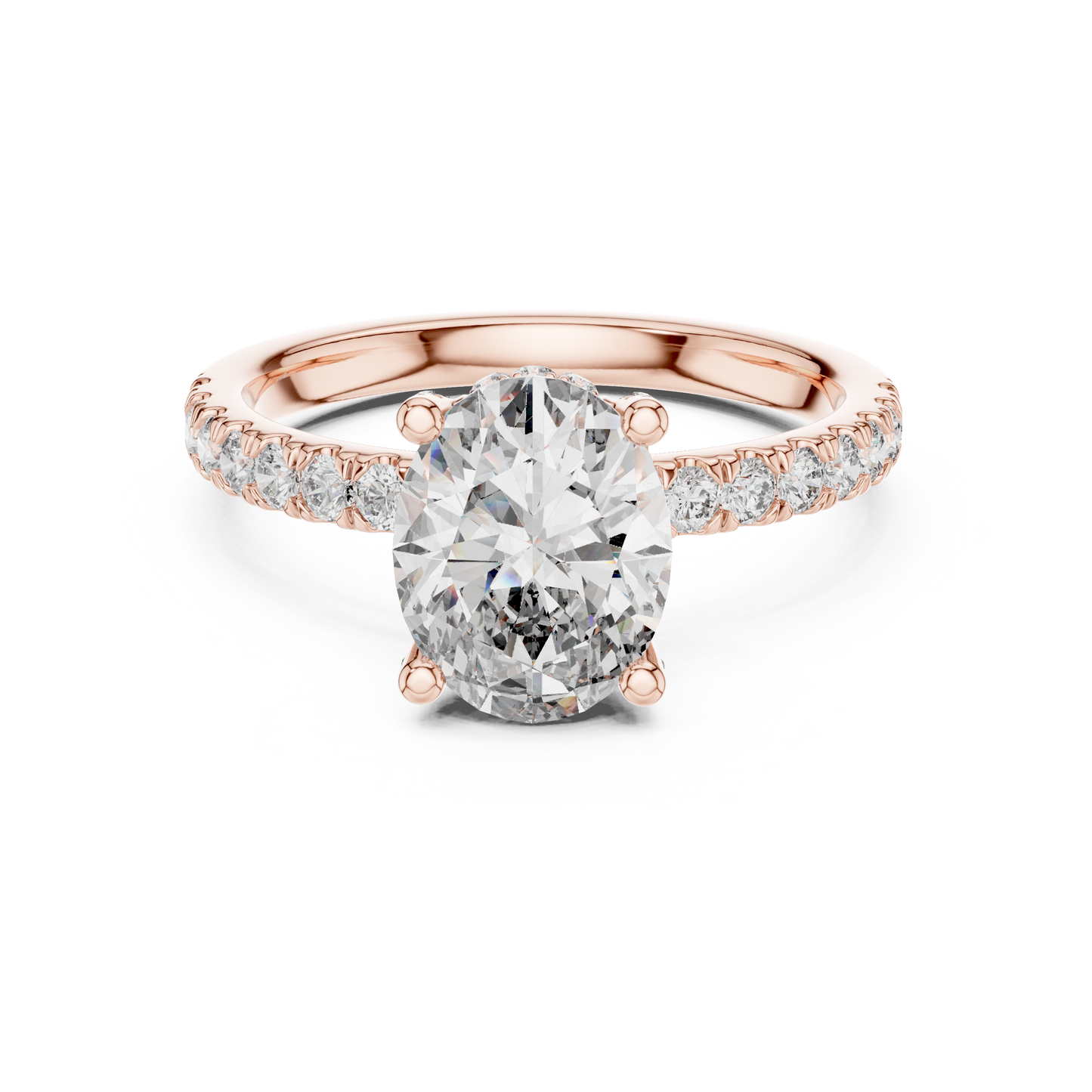Round Halo Lab Grown Diamond Ring