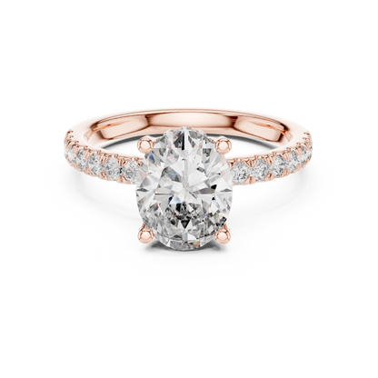 Round Halo Lab Grown Diamond Ring