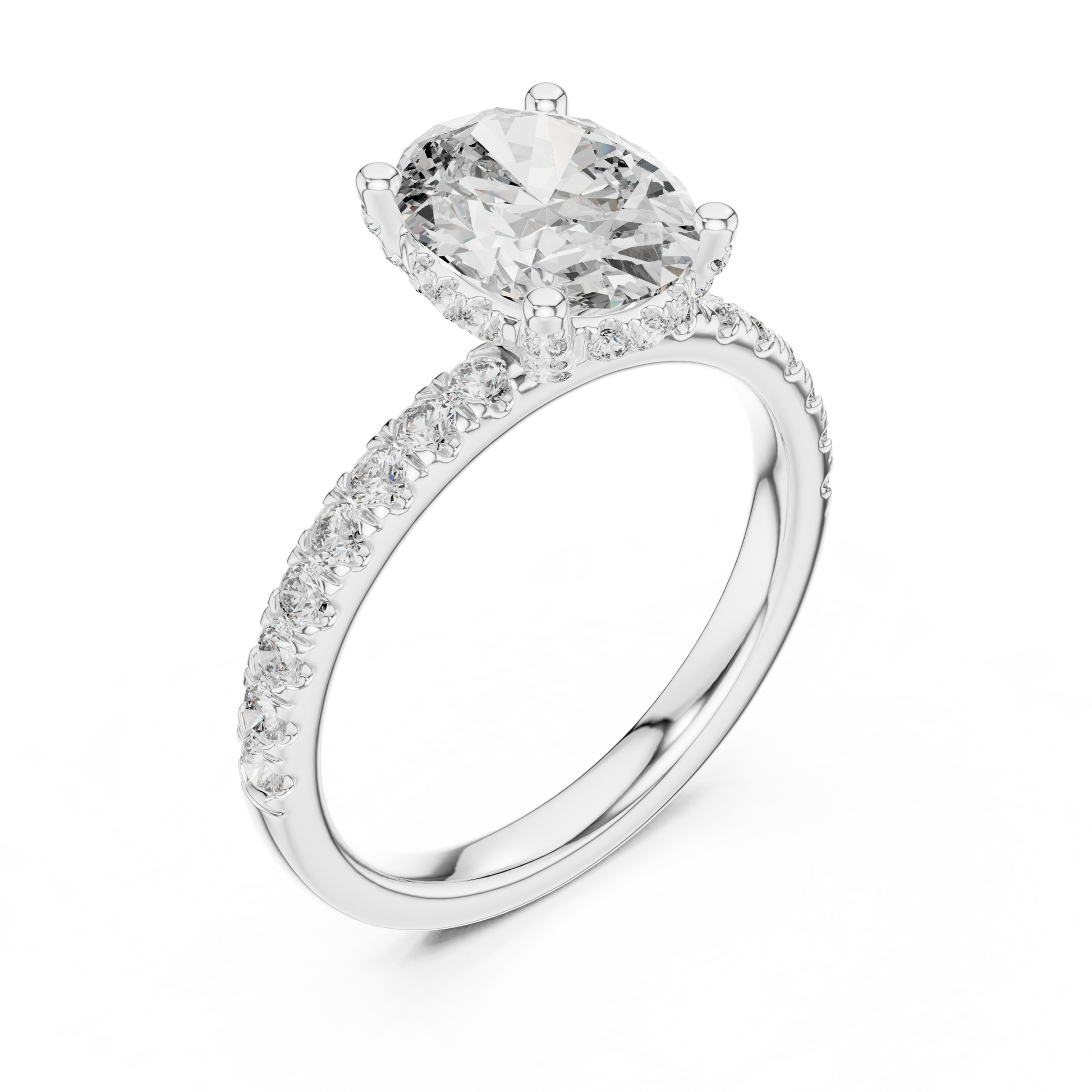 Round Halo Lab Grown Diamond Ring