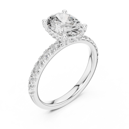 Round Halo Lab Grown Diamond Ring