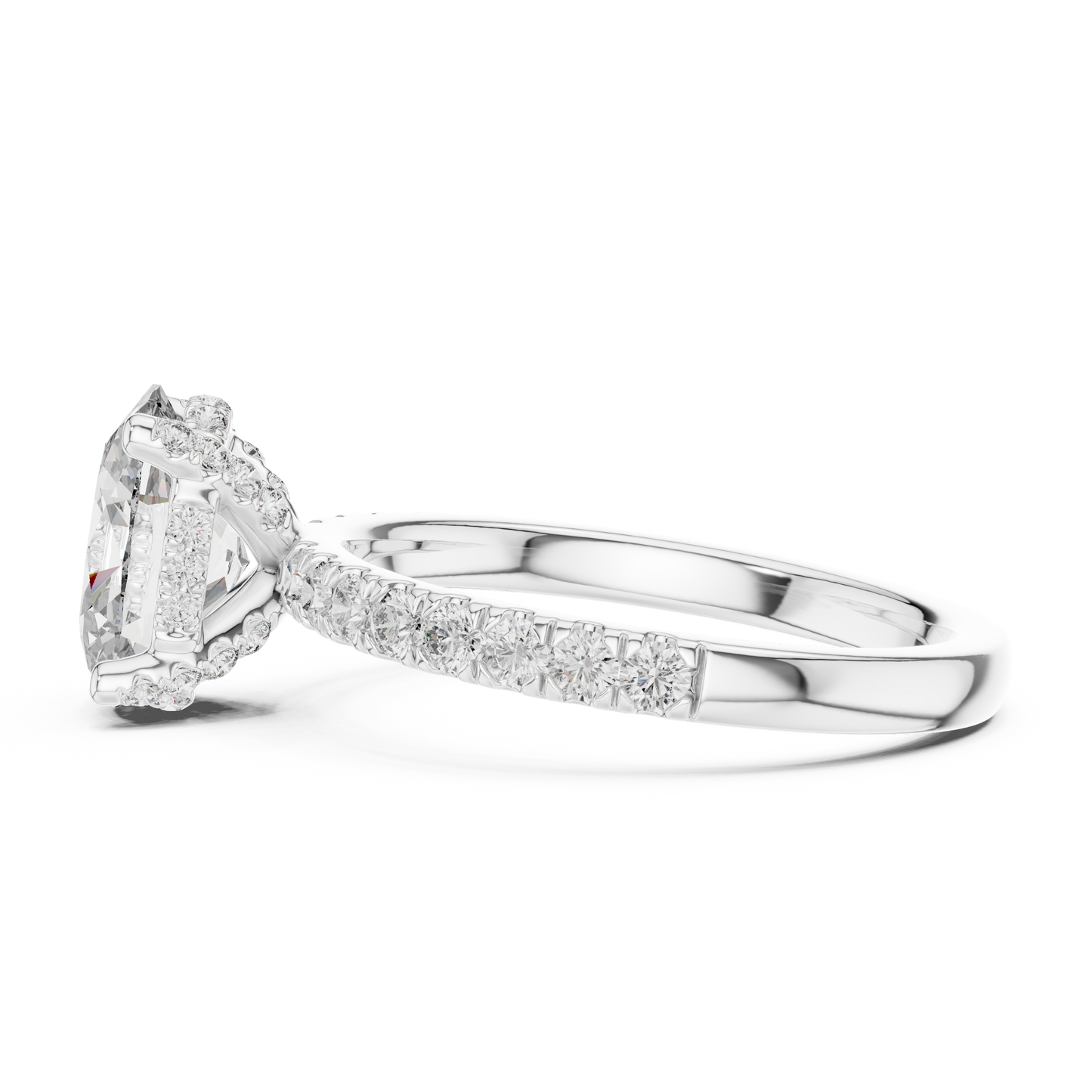 Round Halo Lab Grown Diamond Ring