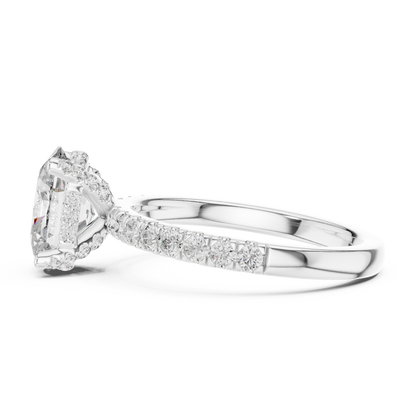 Round Halo Lab Grown Diamond Ring