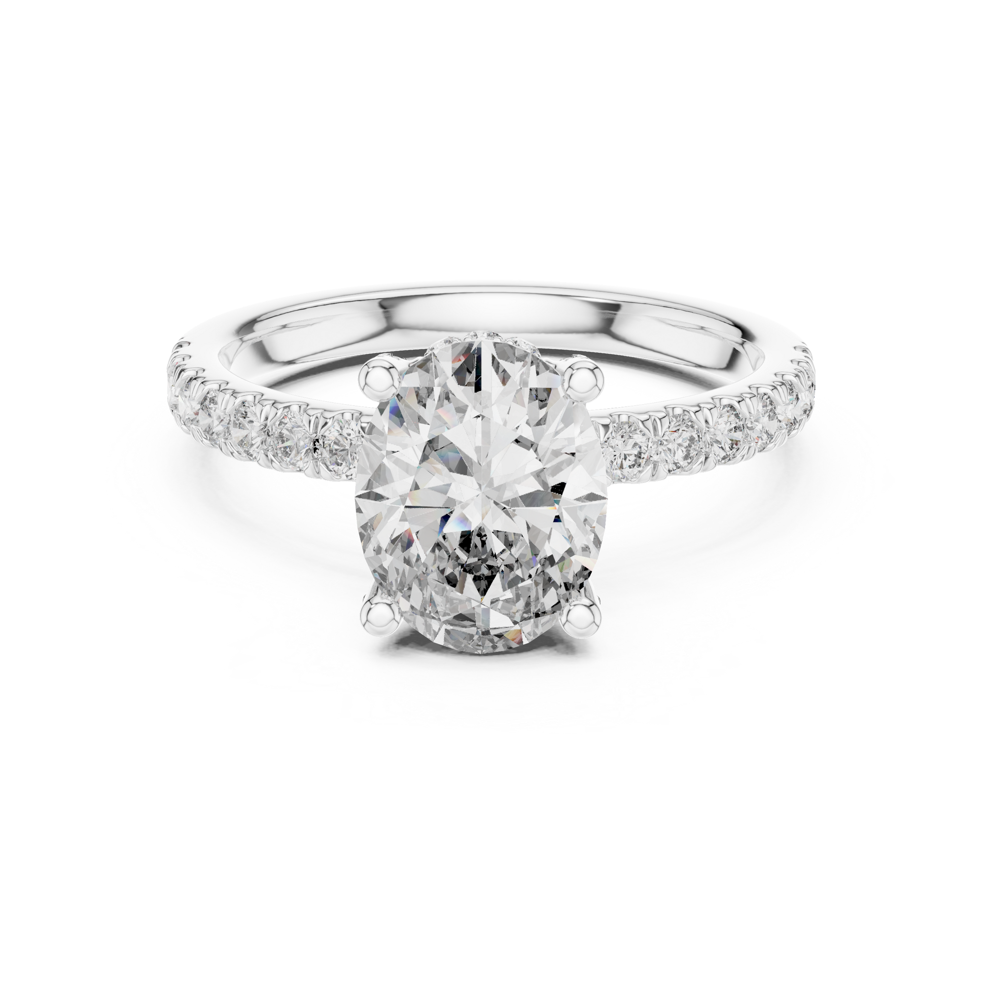 Round Halo Lab Grown Diamond Ring