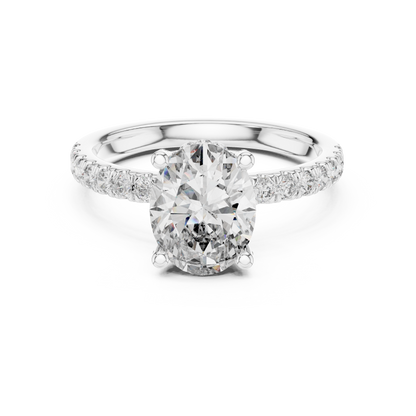 Round Halo Lab Grown Diamond Ring