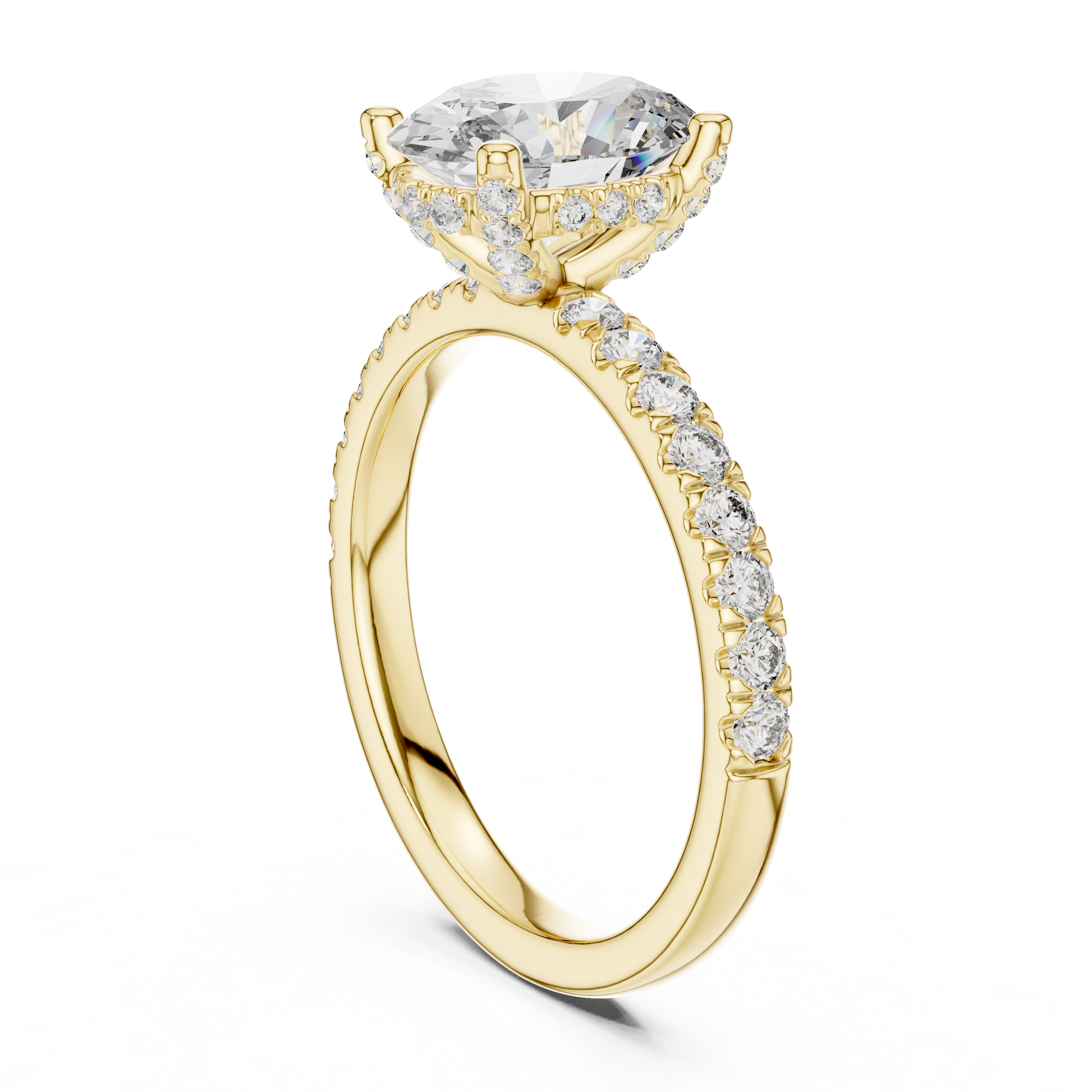 Round Halo Lab Grown Diamond Ring