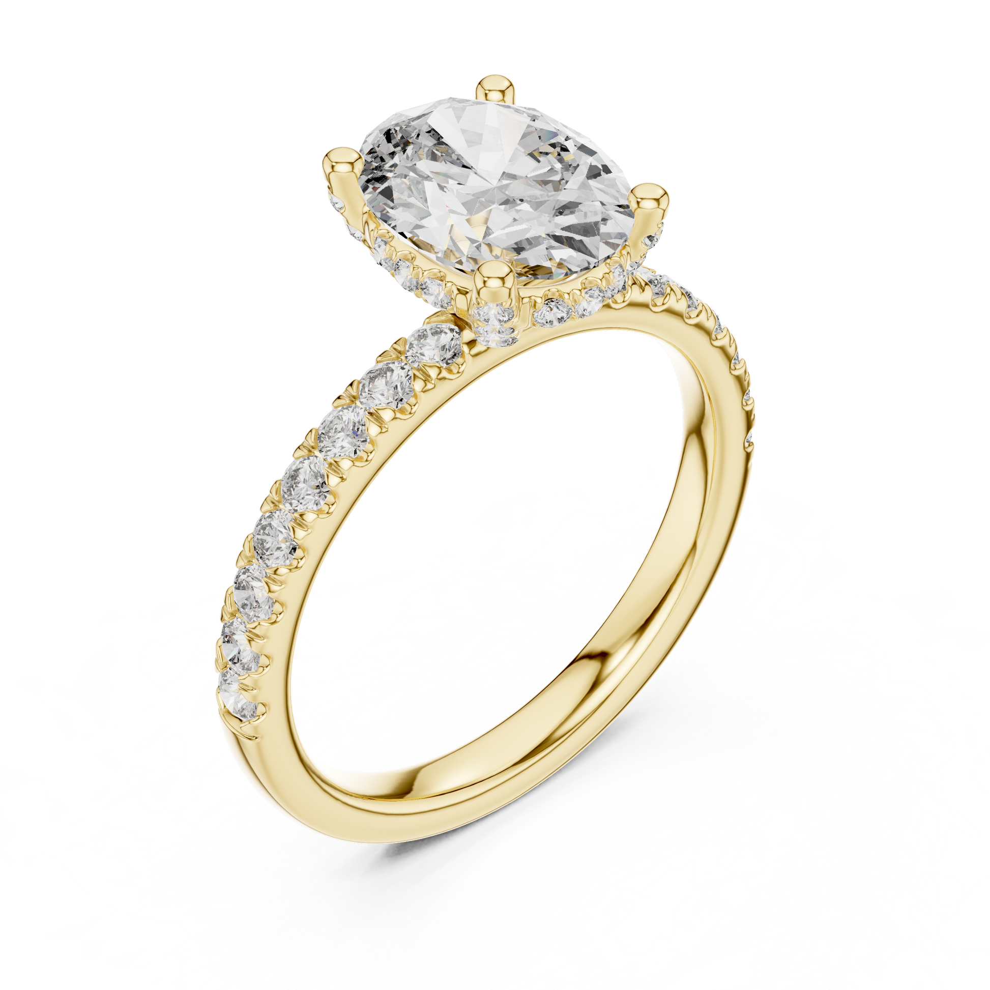 Round Halo Lab Grown Diamond Ring