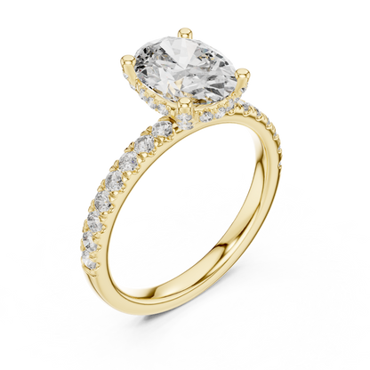 Round Halo Lab Grown Diamond Ring