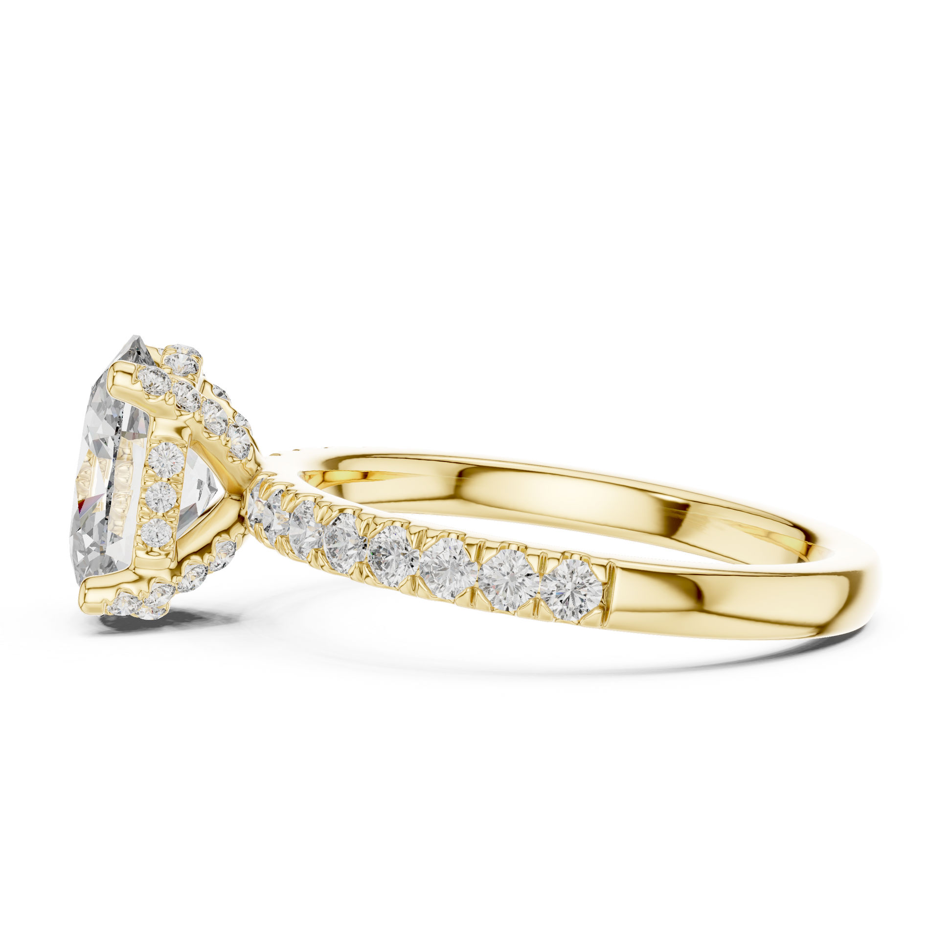 Round Halo Lab Grown Diamond Ring