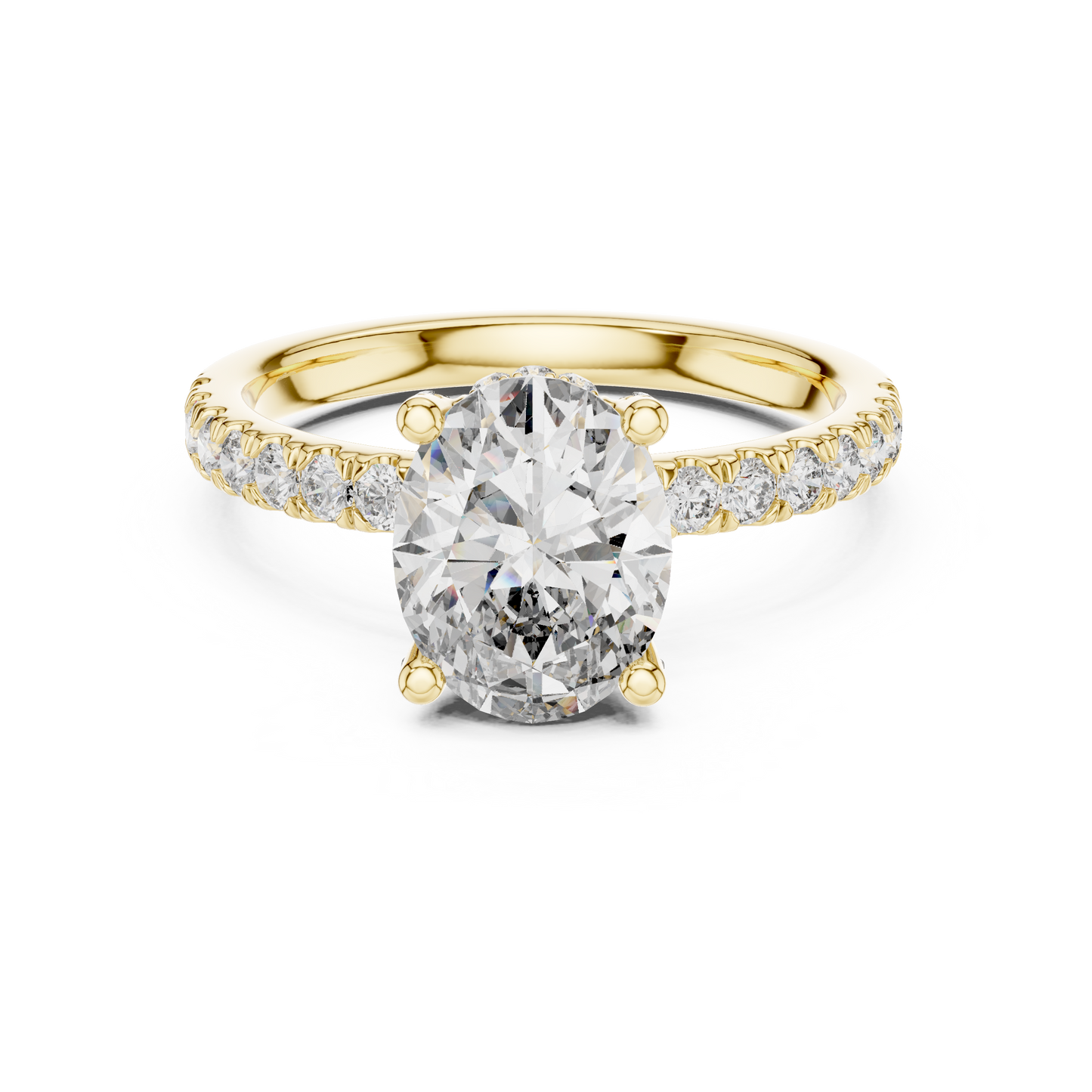 Round Halo Lab Grown Diamond Ring