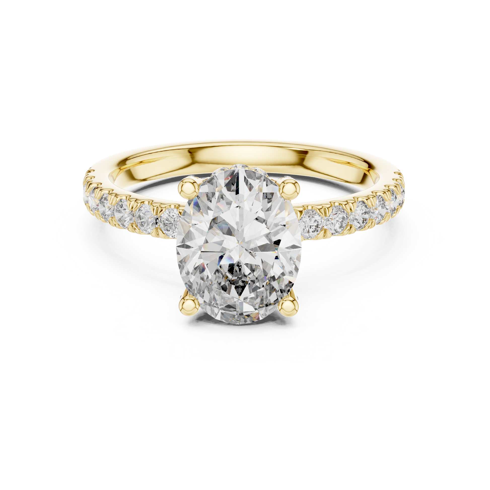 Round Halo Lab Grown Diamond Ring