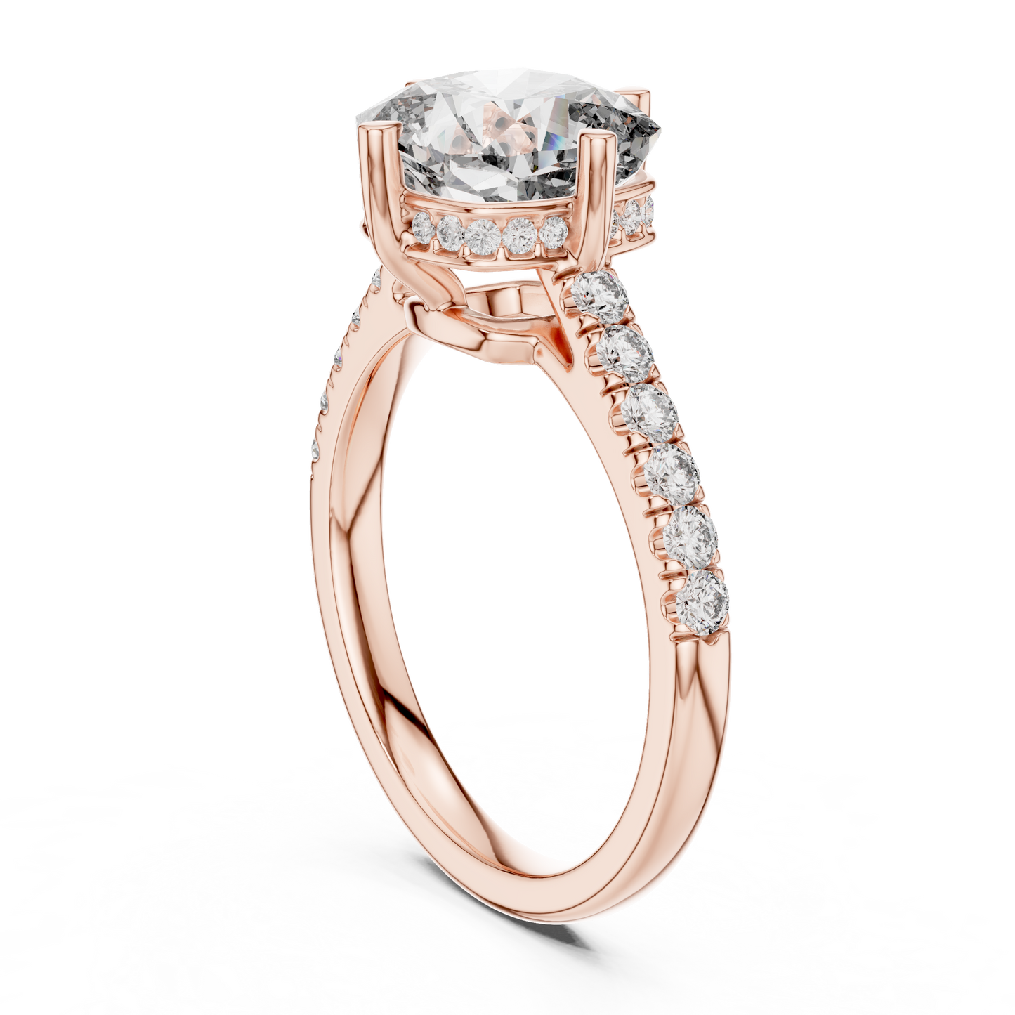 Round Halo Lab Grown Diamond Ring