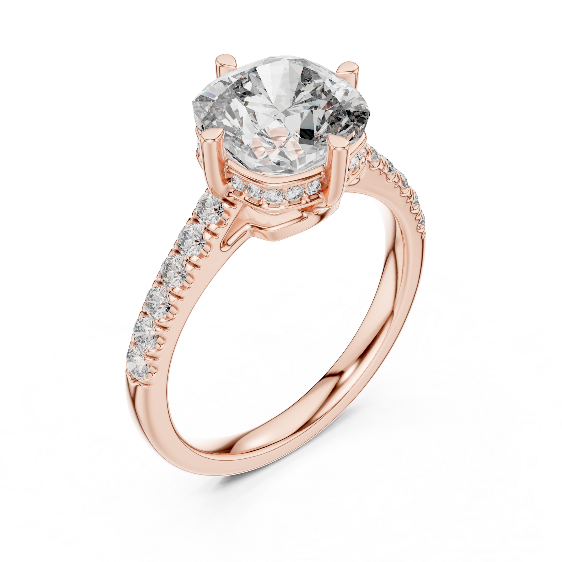 Round Halo Lab Grown Diamond Ring