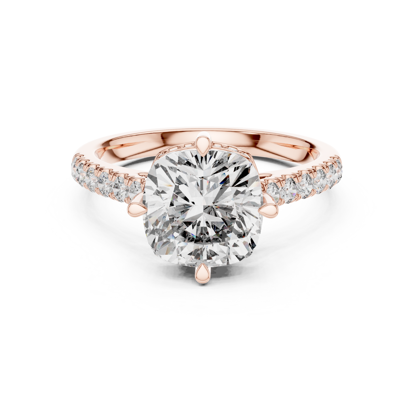 Round Halo Lab Grown Diamond Ring
