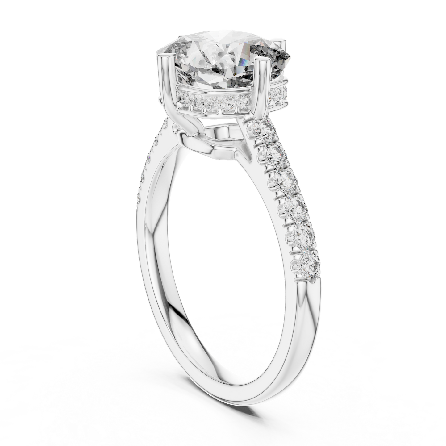 Round Halo Lab Grown Diamond Ring