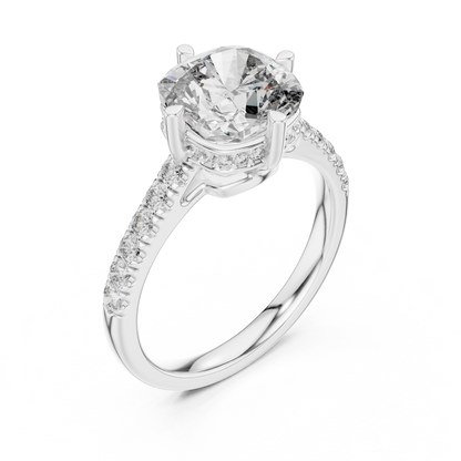 Round Halo Lab Grown Diamond Ring