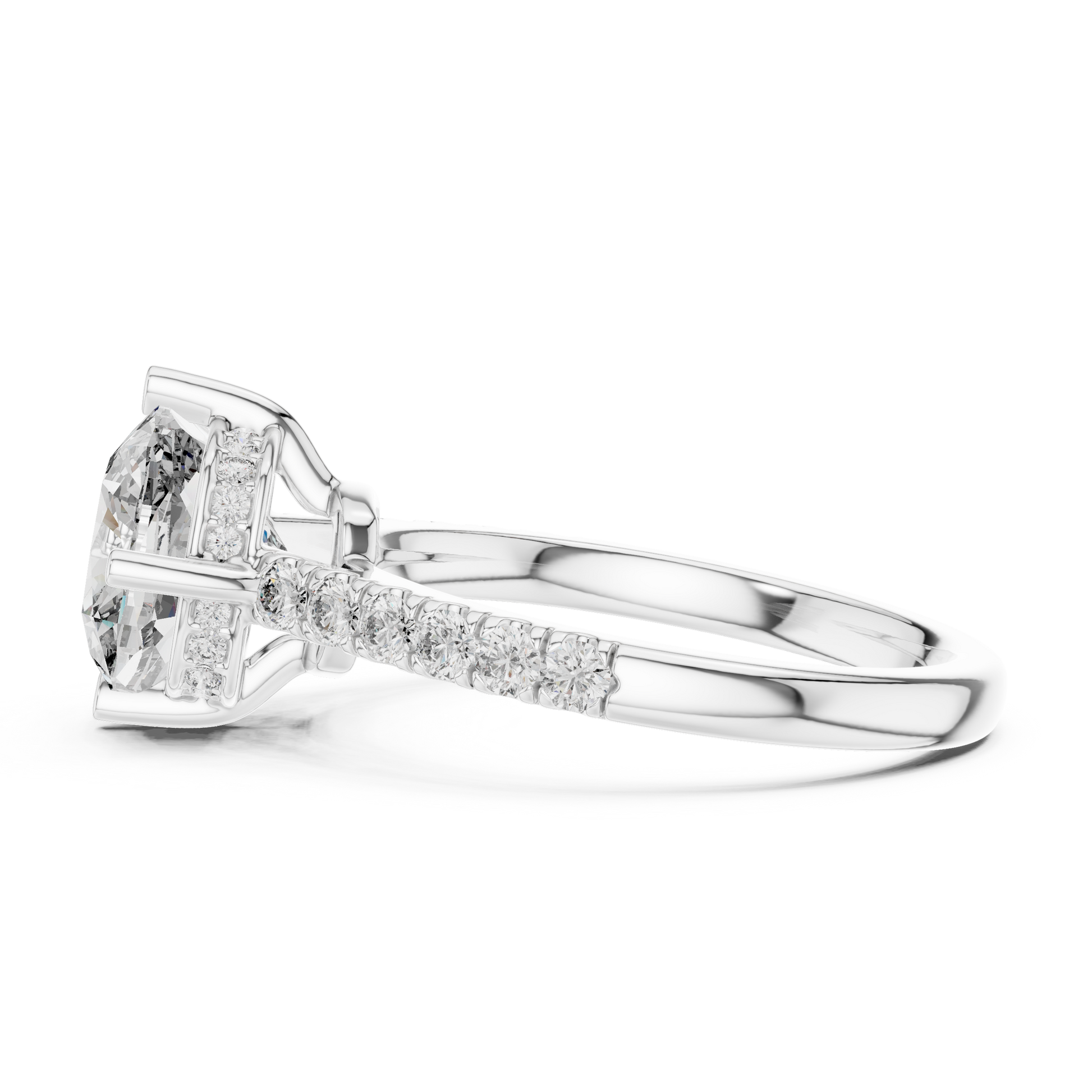 Round Halo Lab Grown Diamond Ring