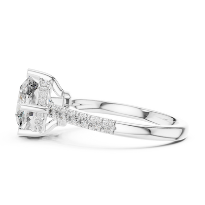 Round Halo Lab Grown Diamond Ring