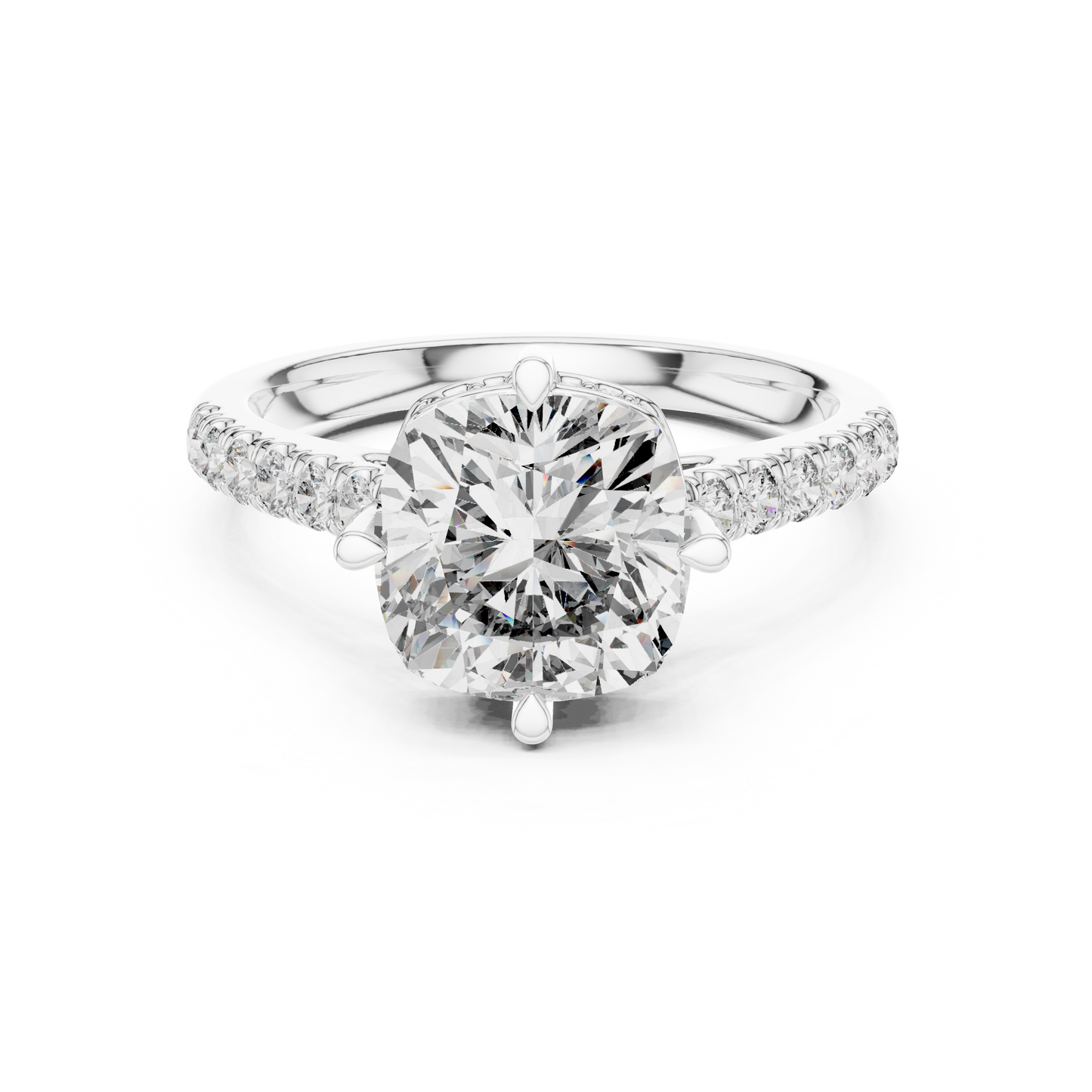 Round Halo Lab Grown Diamond Ring