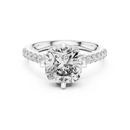 Round Halo Lab Grown Diamond Ring