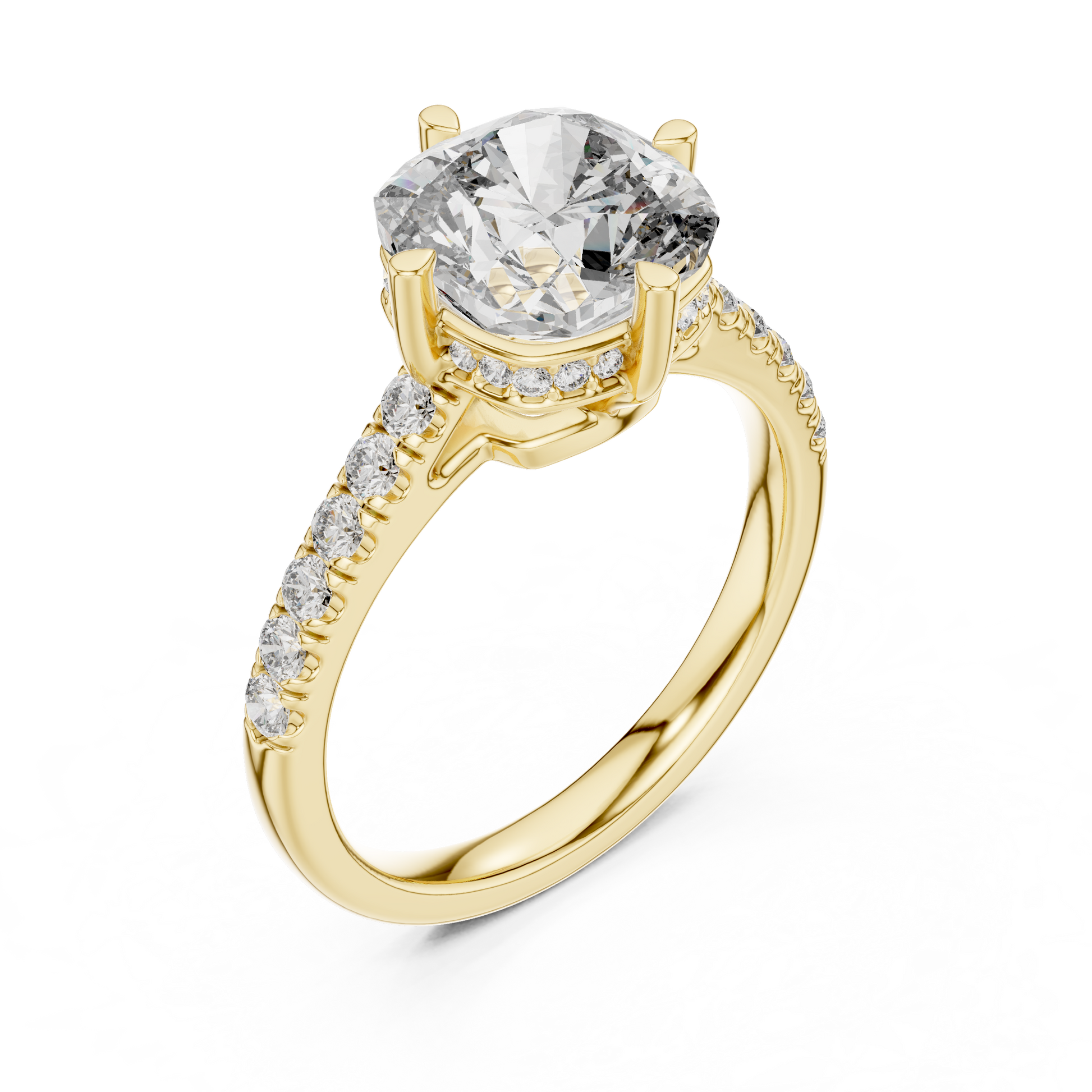 Round Halo Lab Grown Diamond Ring