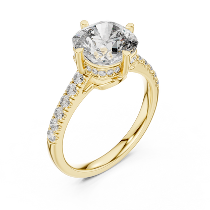 Round Halo Lab Grown Diamond Ring