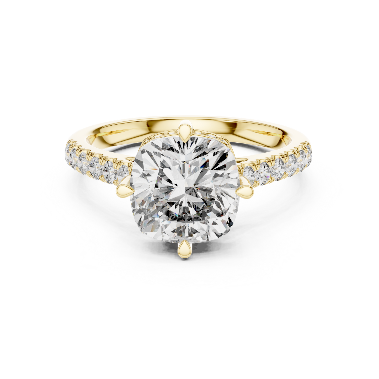 Round Halo Lab Grown Diamond Ring