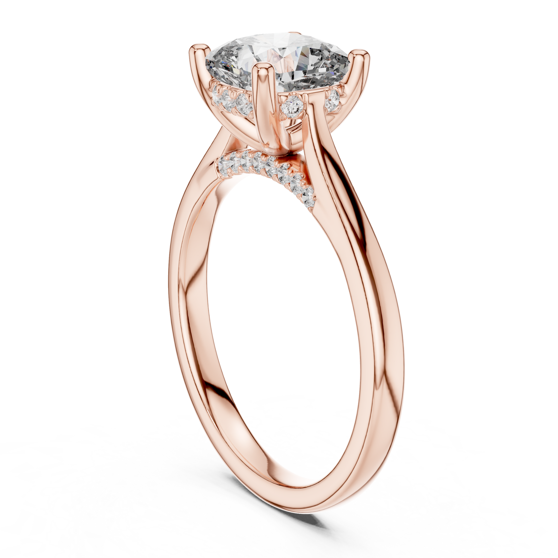 Round Halo Lab Grown Diamond Ring