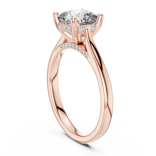 Round Halo Lab Grown Diamond Ring