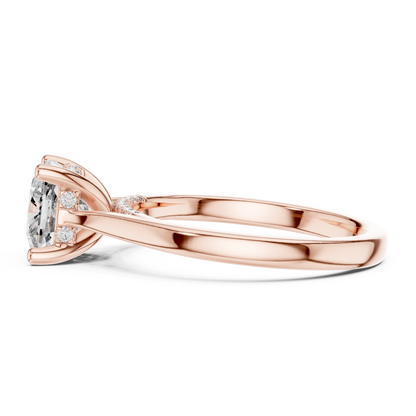 Round Halo Lab Grown Diamond Ring