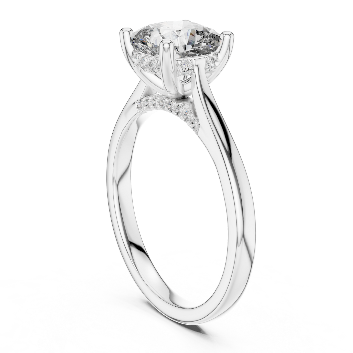 Round Halo Lab Grown Diamond Ring
