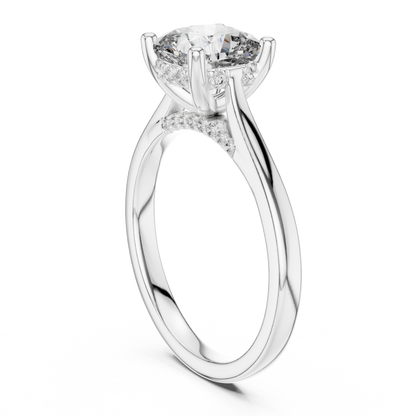 Round Halo Lab Grown Diamond Ring