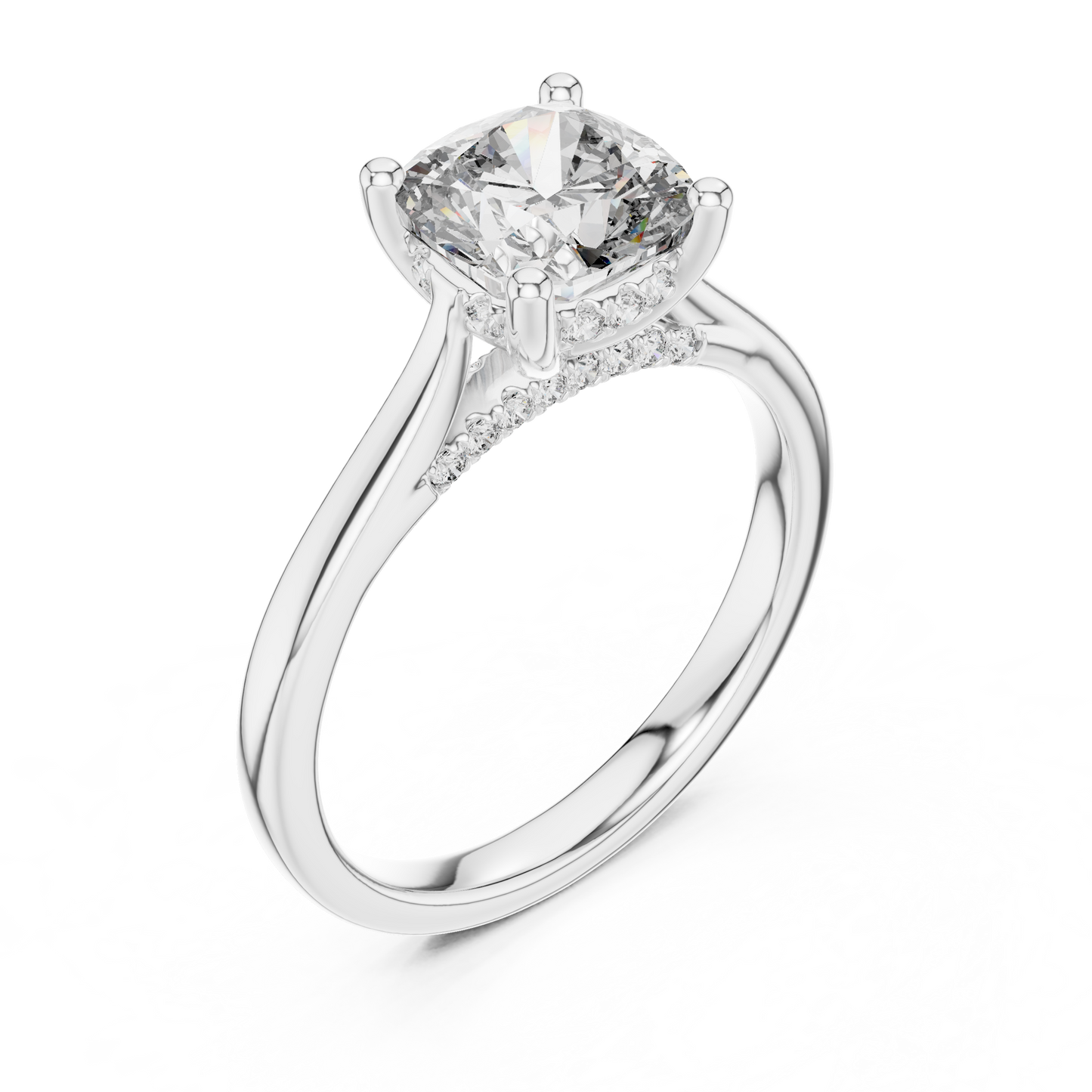 Round Halo Lab Grown Diamond Ring