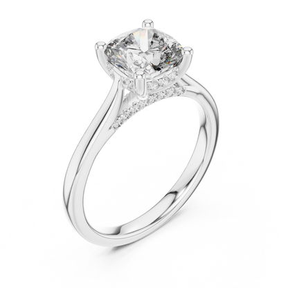 Round Halo Lab Grown Diamond Ring