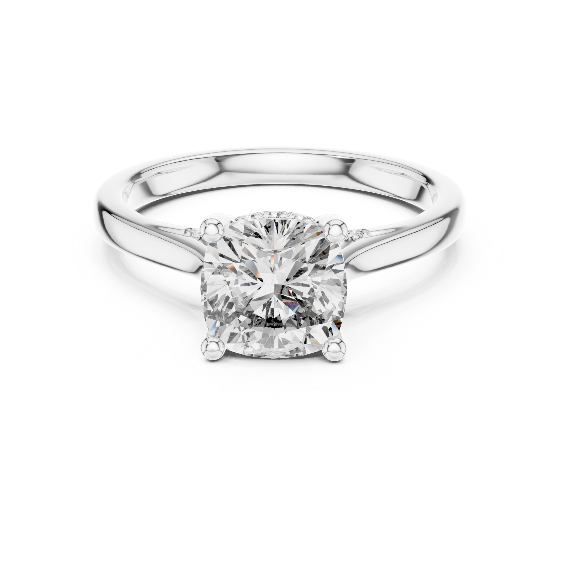Round Halo Lab Grown Diamond Ring