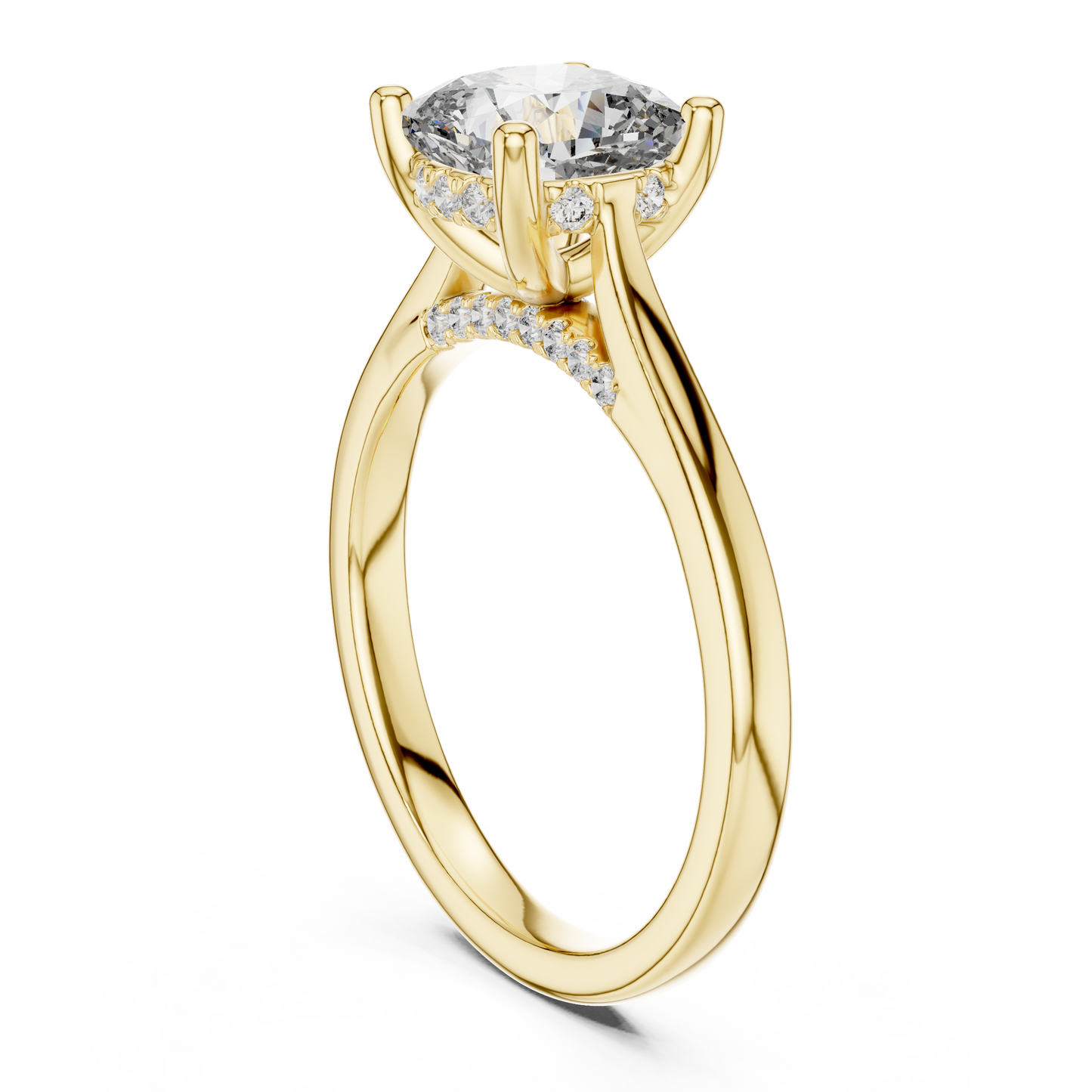Round Halo Lab Grown Diamond Ring